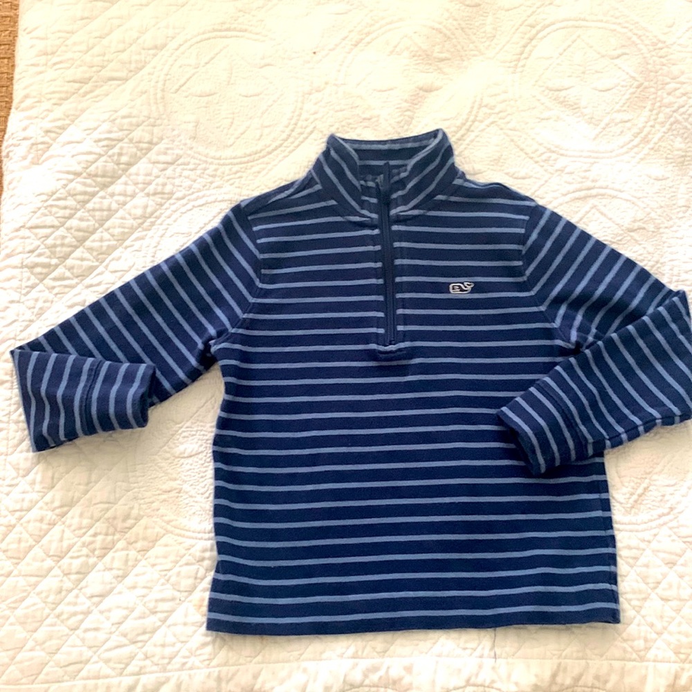 5T vineyard vines navy striped pullover